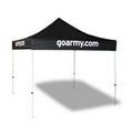 Steel Frame Pop Up Tent With 600 Denier Full Color Sublimated Valances w/ Solid Color Peaks